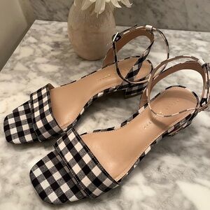 Kelly and Katie Black & White Gingham Sandals size 8.5